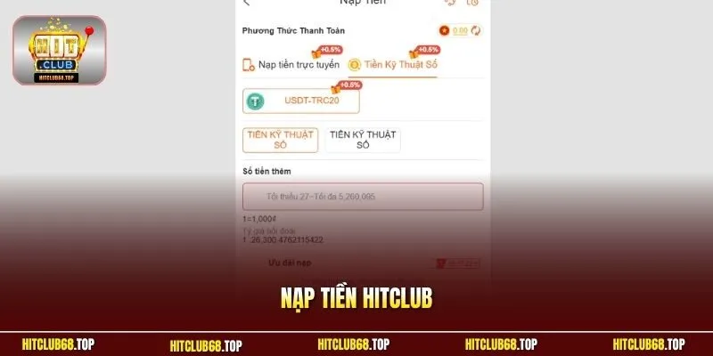 Nạp tiền Hitclub